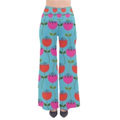 Tulips Floral Background Pattern Pants by Simbadda