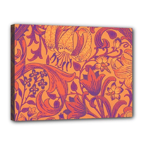 Floral Pattern Canvas 16  X 12  by Valentinaart