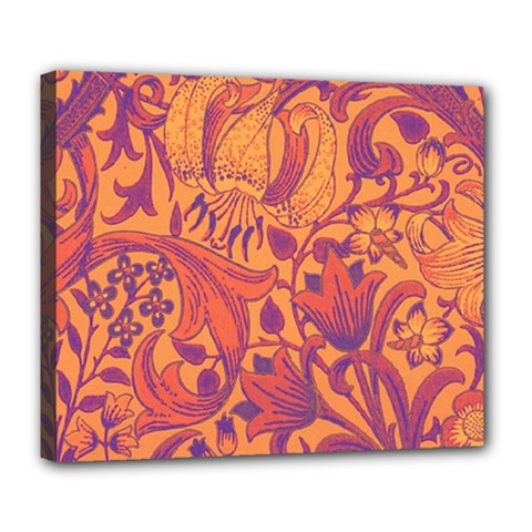 Floral Pattern Deluxe Canvas 24  X 20   by Valentinaart