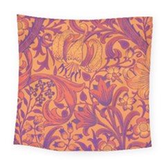 Floral Pattern Square Tapestry (large) by Valentinaart