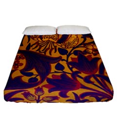 Floral Pattern Fitted Sheet (queen Size) by Valentinaart