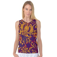 Floral Pattern Women s Basketball Tank Top by Valentinaart