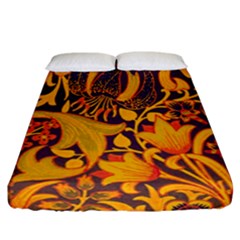 Floral Pattern Fitted Sheet (california King Size)