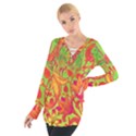 Floral pattern Women s Tie Up Tee View1