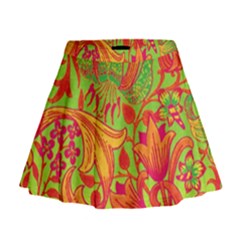 Floral Pattern Mini Flare Skirt by Valentinaart