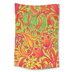 Floral Pattern Large Tapestry by Valentinaart