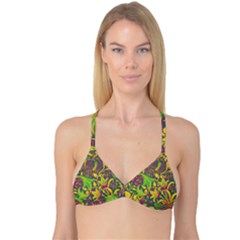 Floral Pattern Reversible Tri Bikini Top by Valentinaart