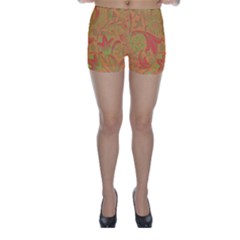 Floral Pattern Skinny Shorts by Valentinaart