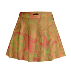 Floral Pattern Mini Flare Skirt by Valentinaart