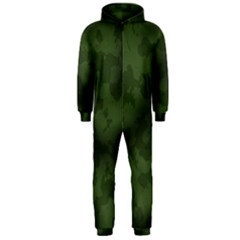 Vintage Camouflage Military Swatch Old Army Background Hooded Jumpsuit (men)  by Simbadda