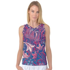 Floral Pattern Women s Basketball Tank Top by Valentinaart