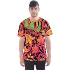 Floral pattern Men s Sport Mesh Tee