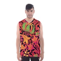 Floral pattern Men s Basketball Tank Top