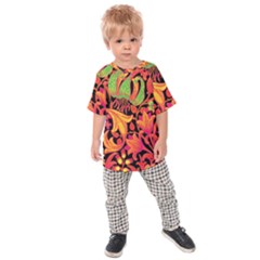 Floral pattern Kids  Raglan Tee