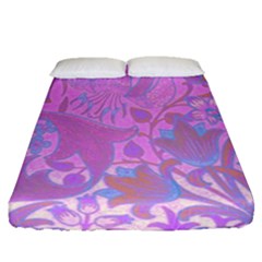 Floral Pattern Fitted Sheet (queen Size) by Valentinaart