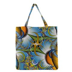 Random Fractal Background Image Grocery Tote Bag