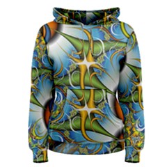 Random Fractal Background Image Women s Pullover Hoodie