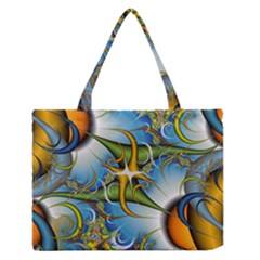 Random Fractal Background Image Medium Zipper Tote Bag