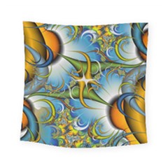 Random Fractal Background Image Square Tapestry (Small)