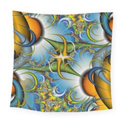 Random Fractal Background Image Square Tapestry (Large)