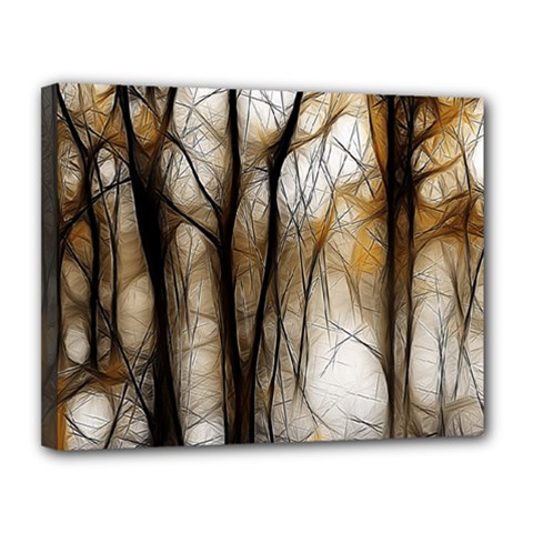 Fall Forest Artistic Background Canvas 14  X 11  by Simbadda