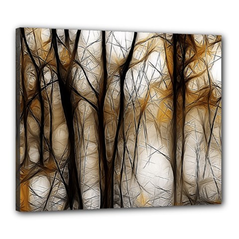 Fall Forest Artistic Background Canvas 24  X 20  by Simbadda