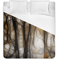 Fall Forest Artistic Background Duvet Cover (king Size) by Simbadda