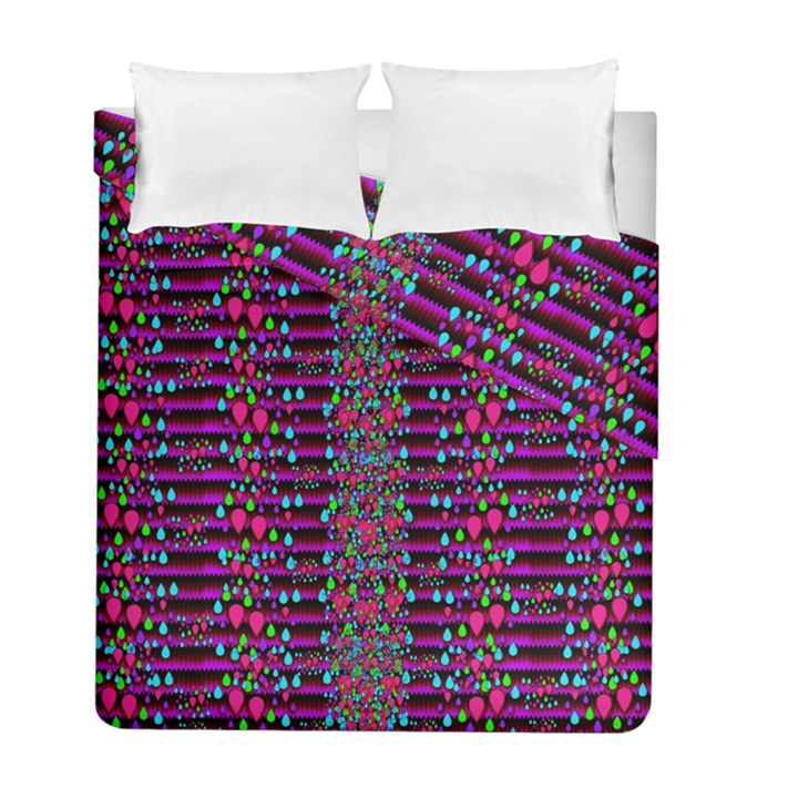 Raining Rain And Mermaid Shells Pop Art Duvet Cover Double Side (Full/ Double Size)