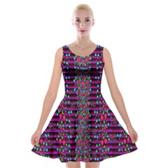 Raining Rain And Mermaid Shells Pop Art Velvet Skater Dress by pepitasart