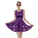 Purple Fun Night Sky the Moon and Stars Skater Dress View1