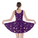 Purple Fun Night Sky the Moon and Stars Skater Dress View2