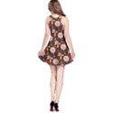 Brown Vintage Roses Pattern Sleeveless Skater Dress  View2