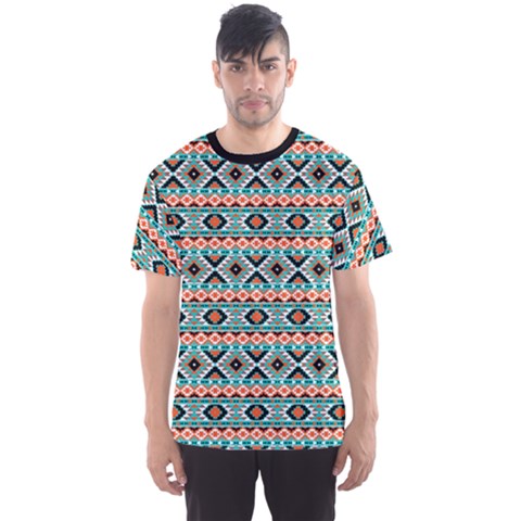 Colorful Colorful Navajo Pattern Men s Sport Mesh Tee by CoolDesigns