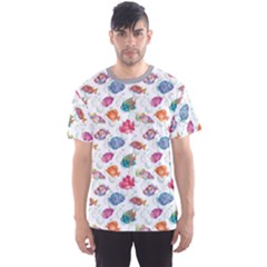 Colorful Sea Pattern Tropical Fish Medusa Ocean Men s Sport Mesh Tee