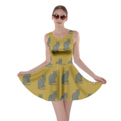 Olive Cat Skater Dress