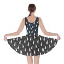 Dark Floral Pattern With Rabbit And Carrot Bunny Skater Dress View2