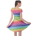 Colorful Chevron Rainbow Colored Pattern Cap Sleeve Dress View2