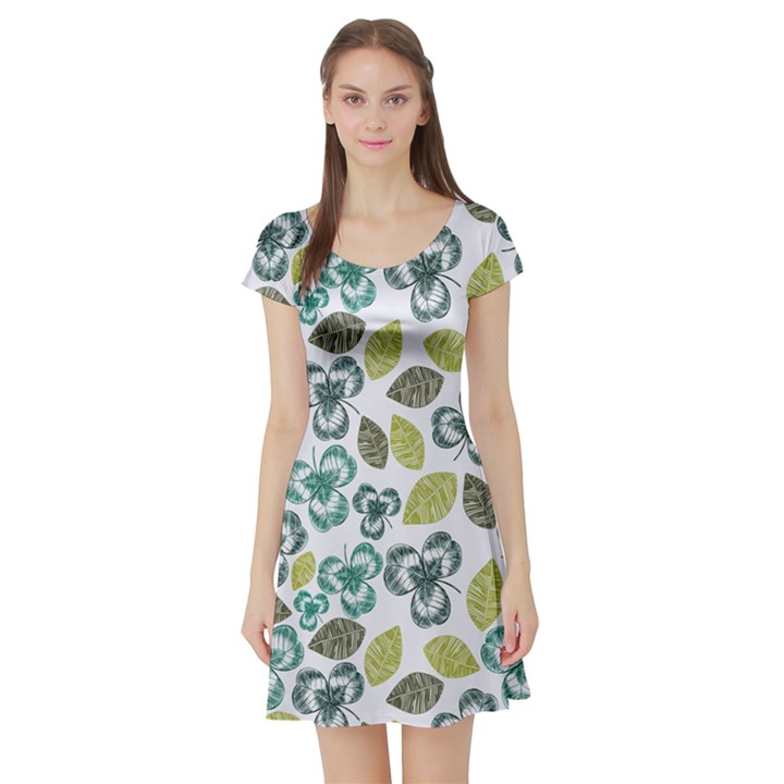 Shamrock Light Short Sleeve Skater Dress