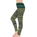 Green Aztec Tribal Chevron Stripes Leggings View3