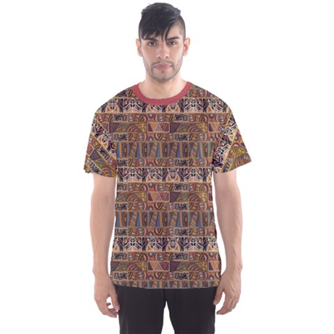 Brown Pattern In The African Style Men s Sport Mesh Tee by CoolDesigns