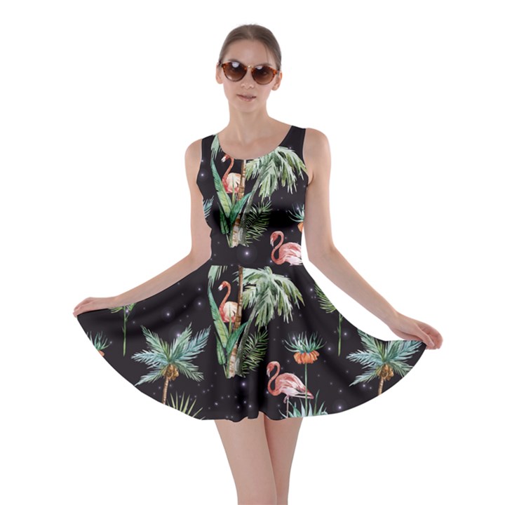 Forest Star Night Flamingo V2 Skater Dress