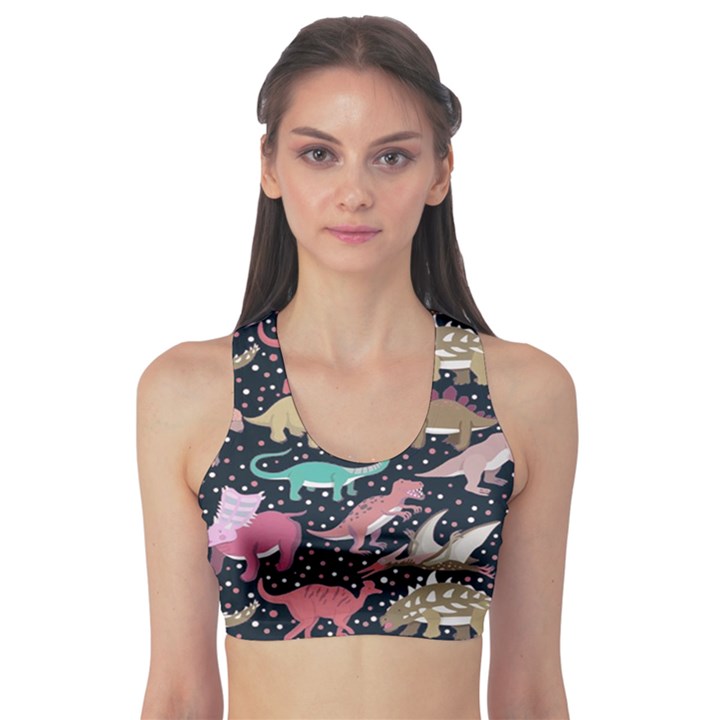 Black Dinosaur 2 Sport Bra