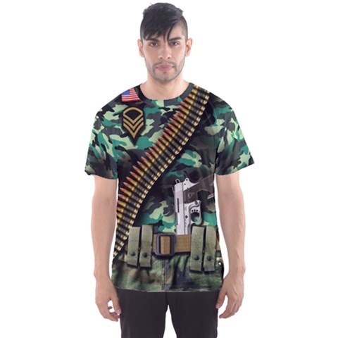 Faux Camouflage Military Men s Sport Mesh Tee by CoolDesigns