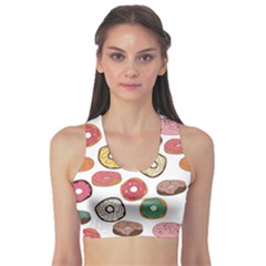 Colorful Donuts Pattern Women s Sport Bra