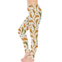 Orange Watercolor Dolphins Pattern Leggings View3