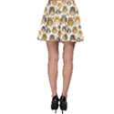 Orange Owl Pattern Skater Skirt View2