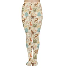 Colorful Colorful Woodland Animals Pattern Tights by CoolDesigns