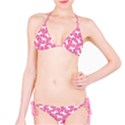 Pink Cute Unicorn Pattern with Stars Bikini Set View1