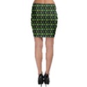 Green Shamrock Pattern Black Bodycon Skirt View2