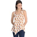 Orange Fox Pattern Sleeveless Tunic Top View1